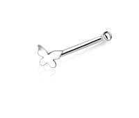 Butterfly Silver Bone Nose Stud NSKD-130s